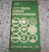 1977 Ford F-100 Truck Specificiations Manual