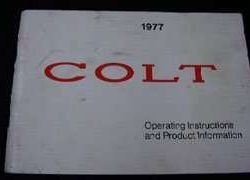 1977 Dodge Colt Owner's Manual