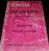 1979 Toyota Cressida 4M Engine EFI System Service Repair Manual Supplement