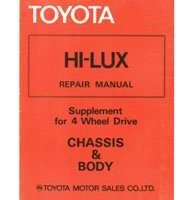 1979 Toyota 4WD Pickup Shop Service Repair Manual Supplement