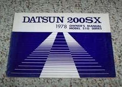 1978 Datsun 200SX Owner's Manual