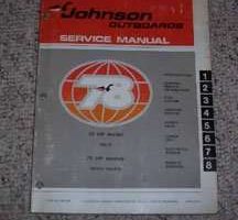1978 Johnson 70 & 75 HP Outboard Motor Service Manual
