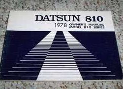 1978 Datsun 810 Owner's Manual