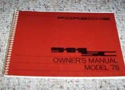 1978 Porsche 911 SC Owner's Manual