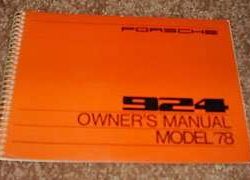1978 Porsche 924 Owner's Manual