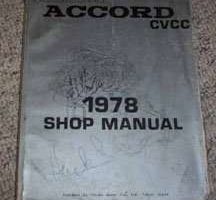 1978 Honda Accord CVCC Shop Service Manual
