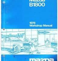 1978 Mazda B1800 B-Series Truck Service Manual