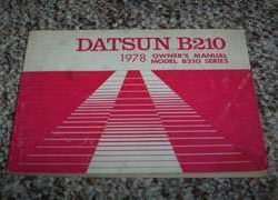 1978 Datsun B210 Owner's Manual
