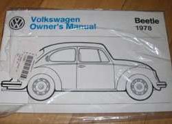 1978 Volkswagen Beetle Owner's Manual
