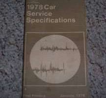 1978 Ford Mustang Specifications Manual