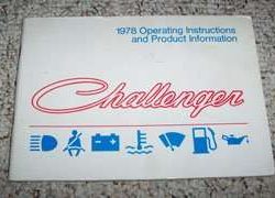 1978 Dodge Challenger Owner's Manual