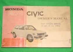1978 Honda Civic Owner's Manual