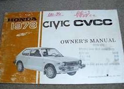 1978 Honda Civic CVCC Owner's Manual