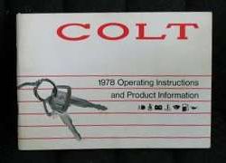 1978 Dodge Colt Owner's Manual