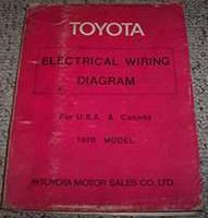 1978 Toyota Corolla Electrical Wiring Diagram Manual