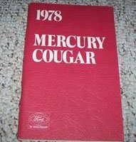 1978 Mercury Cougar Owner's Manual
