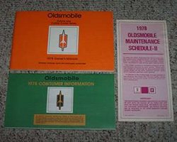 1978 Oldsmobile Cutlass & Cutlass Cruiser Owner's Manual Set