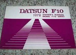 1978 Datsun F10 Owner's Manual