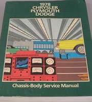 1978 Chrysler Lebaron Chassis & Body Service Manual