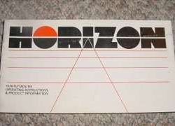 1978 Plymouth Horizon Owner's Manual