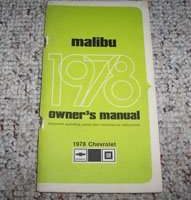 1978 Chevrolet Malibu Owner's Manual