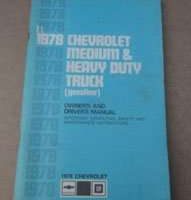 1978 Chevrolet Medium & Heavy Duty Trucks Gasoline Owner's Manual