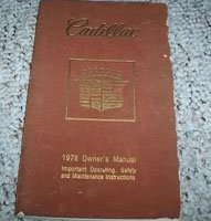 1978 Cadillac Deville, Fleetwood, Eldorado Owner's Manual