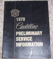 1978 Cadillac Fleetwood Preliminary Service Manual