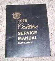 1978 Cadillac Deville Service Manual Supplement