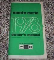 1978 Chevrolet Monte Carlo Owner's Manual