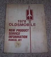 1978 Oldsmobile Cutlass Supreme New Product Service Information Manual