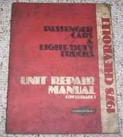 1978 Chevrolet Monza Unit Repair Manual