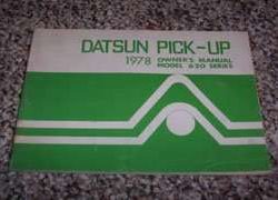 1978 Datsun Pickup Truck Owner's Manual