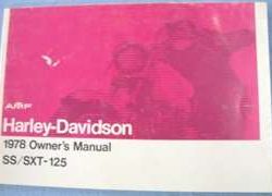 1978 Harley Davidson SS-125 & SXT-125 Owner's Manual