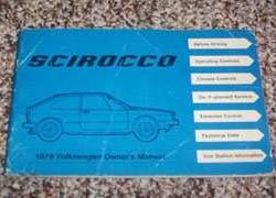 1978 Volkswagen Scirocco Owner's Manual