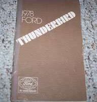 1978 Ford Thunderbird Owner's Manual