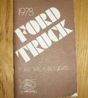 1978 Ford F-100 Truck Owner's Manual