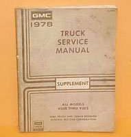 1978 GMC Trucks 4500-9502 Models Service Manual Supplement
