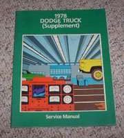 1978 Dodge Truck Models 100-400 & Power Wagon Service Manual Supplement