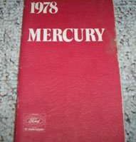 1978 Mercury Marquis Owner's Manual