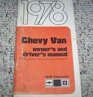 1978 Chevrolet Van Owner's Manual