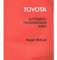 1980 Toyota Celica Supra A40D Automatic Transmission Service Repair Manual
