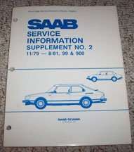 1979 Saab 99 Service Manual Supplement No. 2