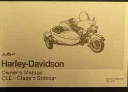 1979 Harley Davidson CLE Classis Sidecar Models Owner's Manual