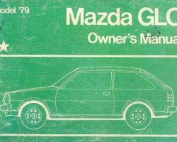 1979 Mazda GLC Owner's Manual