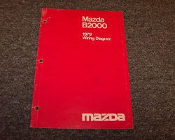 1979 Mazda B2000 Pickup Truck Wiring Diagram Manual