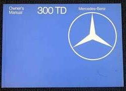 1980 Mercedes Benz 300TD Owner's Manual