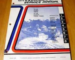 1979 Evinrude 70 & 75 HP Models Service Manual