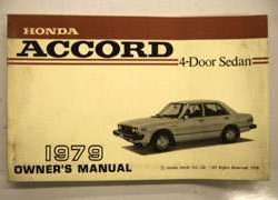 1979 Honda Accord 4-Door Sedan Owner's Manual