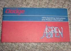 1979 Dodge Aspen Owner's Manual
